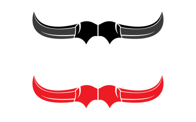 Testa di toro e bufalo mucca animale mascotte logo disegno vettoriale versione 6