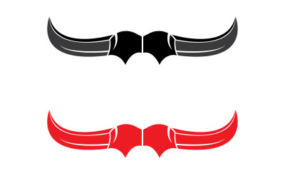 Tête de taureau et de buffle vache animal mascotte logo design vectoriel version 6
