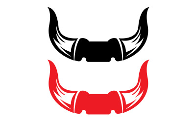 Tjur och buffelhuvud ko djur maskot logotyp design vektor version 17