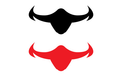 Vektorový design loga zvířecího maskota býka a buvolí hlavy krávy verze 19