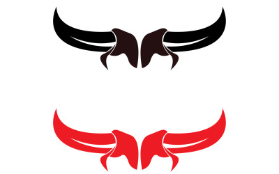 Vektorový design loga zvířecího maskota býka a buvolí hlavy krávy verze 4