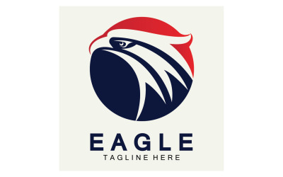 Aigle tête oiseau logo vectoriel version 24