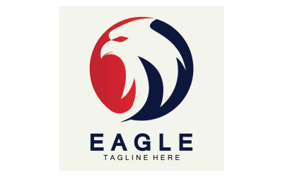 Eagle hoofd vogel logo vector versie 23