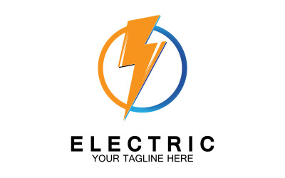 Elektrik flaşı yıldırım logosu sürüm 23