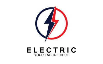 Elektrisch flitser bliksemschicht-logo versie 12