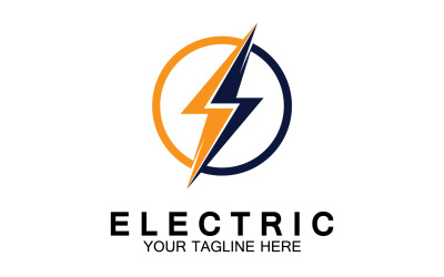 Elektrisch flitser bliksemschicht-logo versie 19