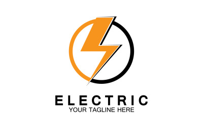 Elektrisch flitser bliksemschicht-logo versie 29