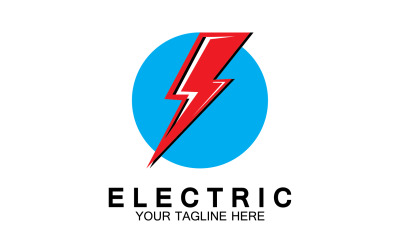 Elektrisch flitser bliksemschicht-logo versie 30