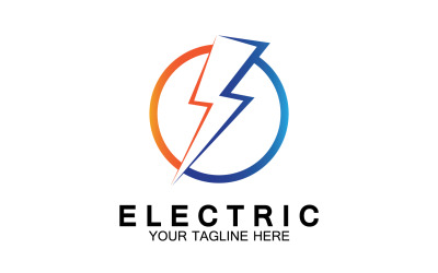 Elektrisch flitser bliksemschicht-logo versie 31