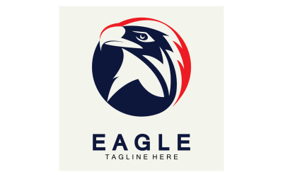 Logo wektora ptaka z głową orła, wersja 31