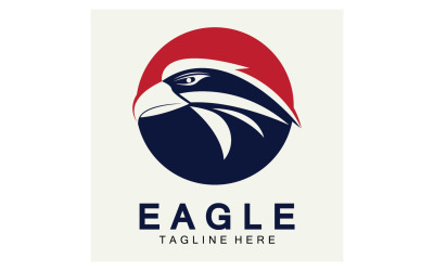 Logotipo de pájaro cabeza de águila vector versión 17