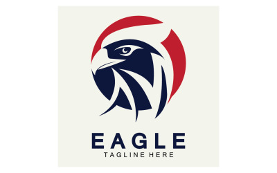 Logotipo de pájaro cabeza de águila vector versión 25