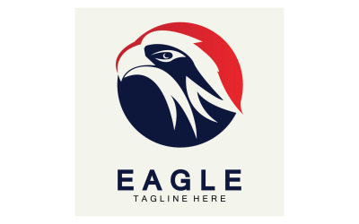 Logotipo de pájaro cabeza de águila vector versión 28