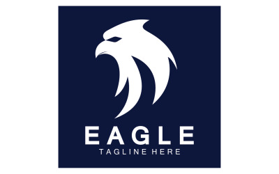 Logotipo de pájaro cabeza de águila vector versión 7