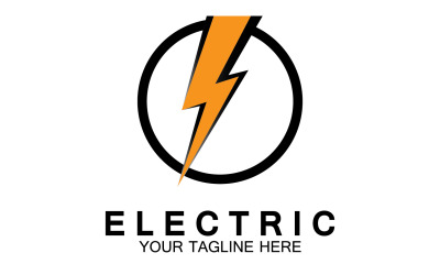 Logotipo de rayo eléctrico versión 11