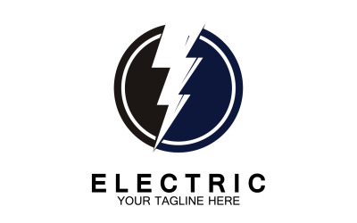 Logotipo de rayo eléctrico versión 5