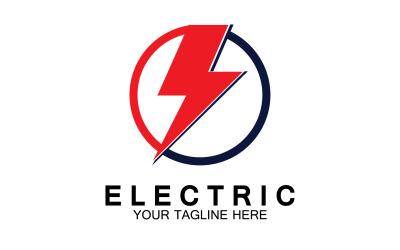 Logotipo do raio do flash elétrico versão 14