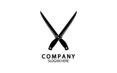 Coltello da cucina simbolo modello logo vettoriale versione 10