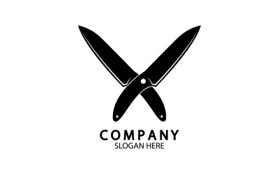 Coltello da cucina simbolo modello logo vettoriale versione 16