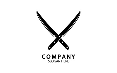 Coltello da cucina simbolo modello logo vettoriale versione 21