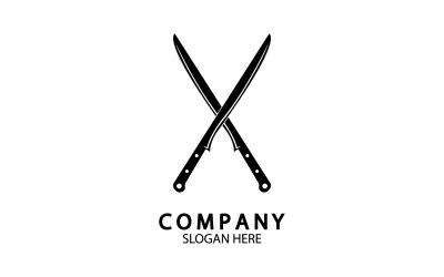 Coltello da cucina simbolo modello logo vettoriale versione 31