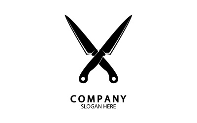 Coltello da cucina simbolo modello logo vettoriale versione 40