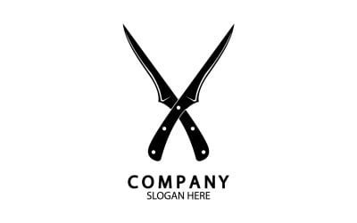 Coltello da cucina simbolo modello logo vettoriale versione 41