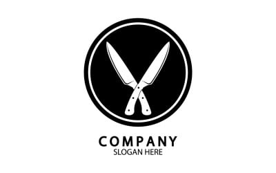 Coltello da cucina simbolo modello logo vettoriale versione 59