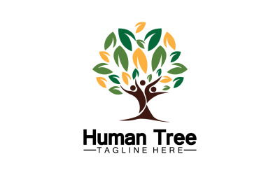 Concetto di albero umano amore salva logo verde versione 20