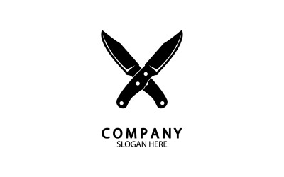 Couteau de cuisine symbole modèle logo vectoriel version 18