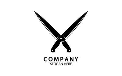Couteau de cuisine symbole modèle logo vectoriel version 23