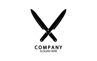 Couteau de cuisine symbole modèle logo vectoriel version 24