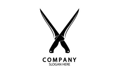 Couteau de cuisine symbole modèle logo vectoriel version 25