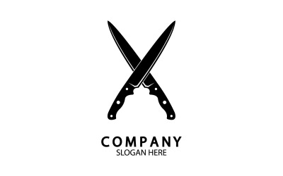 Couteau de cuisine symbole modèle logo vectoriel version 38