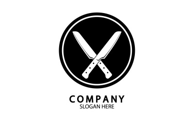 Couteau de cuisine symbole modèle logo vectoriel version 45