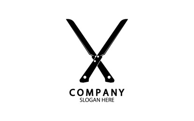 Couteau de cuisine symbole modèle logo vectoriel version 4