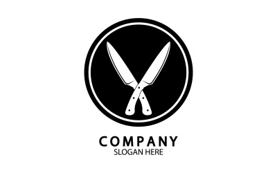 Couteau de cuisine symbole modèle logo vectoriel version 59