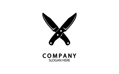Kitchen knife symbol template logo vector version 18