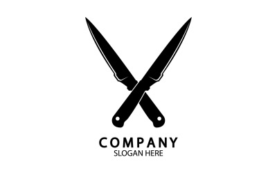 Kitchen knife symbol template logo vector version 36