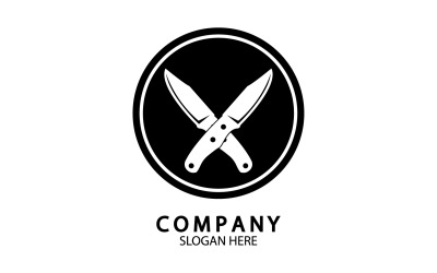 Kitchen knife symbol template logo vector version 50