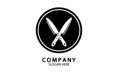 Kitchen knife symbol template logo vector version 54