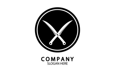 Küchenmesser-Symbol-Vorlage, Logo-Vektor-Version 52