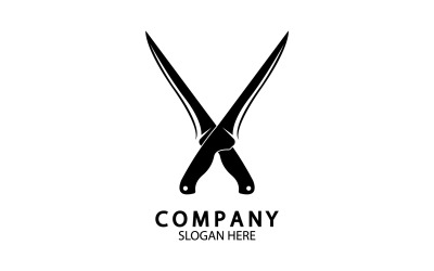 Küchenmesser-Symbol-Vorlage, Logo-Vektorversion 25