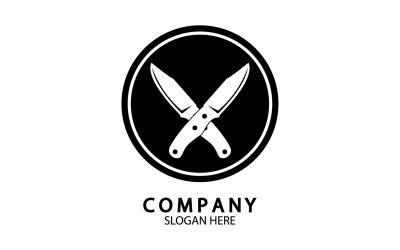 Küchenmesser-Symbol-Vorlage, Logo-Vektorversion 50