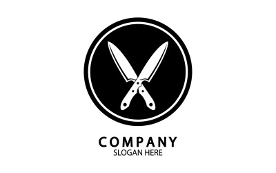 Logo šablony symbolu kuchyňského nože vektorové verze 54