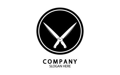 Logo šablony symbolu kuchyňského nože vektorové verze 55