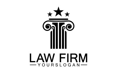 Logotipo de plantilla de firma de abogados versión simple 1