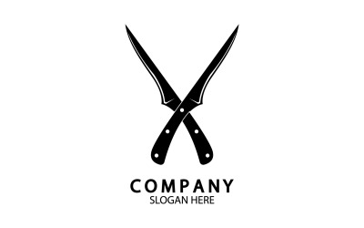 Nóż kuchenny symbol szablon logo wektor wersja 41