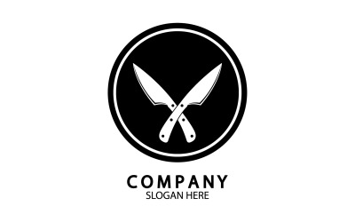 Nóż kuchenny symbol szablon logo wektor wersja 48