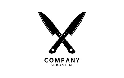 Nóż kuchenny symbol szablonu logo wektor wersja 11